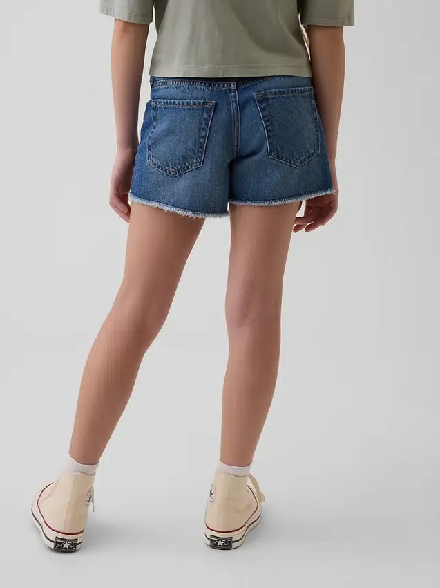 Kids Low Rise Ultrasoft Stride Denim Shorts