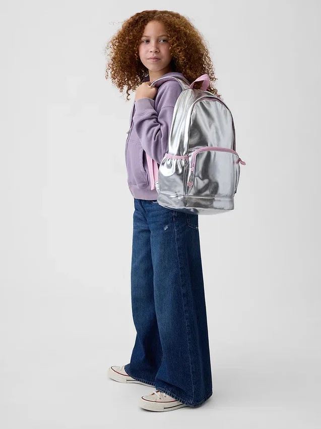Kids Metallic Charm Backpack