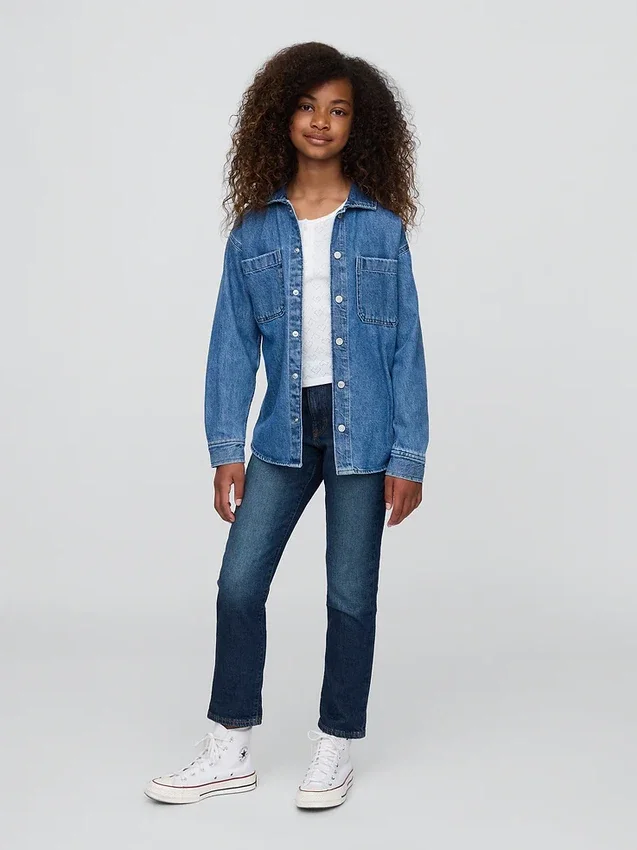 Kids Mid Rise Girlfriend Jeans