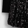 Kids Mixed Media Sequin Bubble Dress