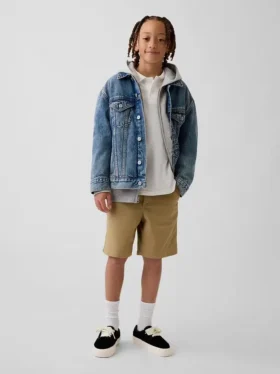 Kids Modern Uniform Khaki Shorts
