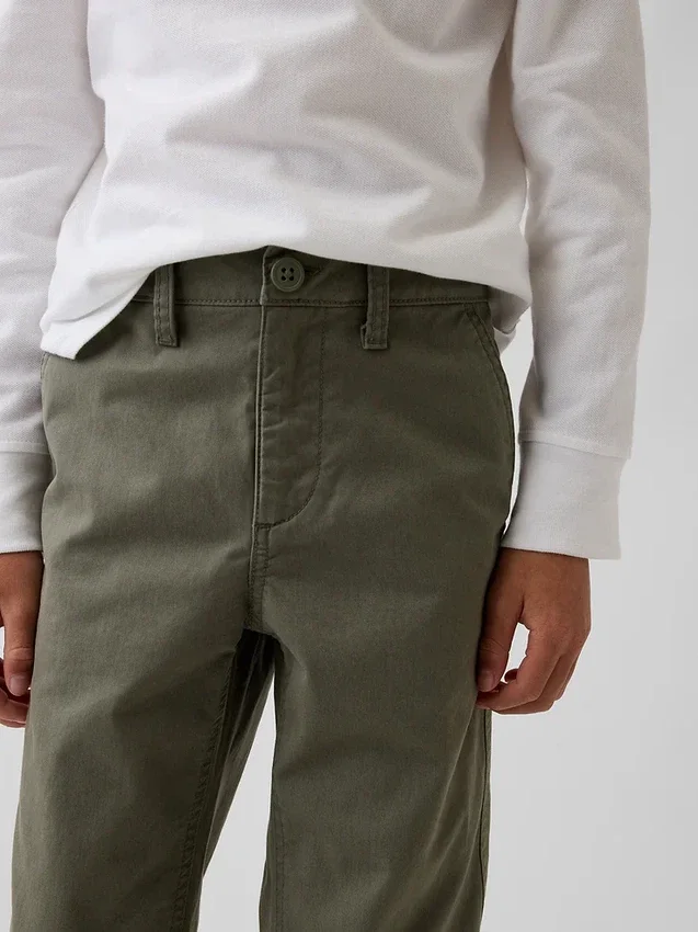 Kids Modern Uniform Relaxed Straight Khakis