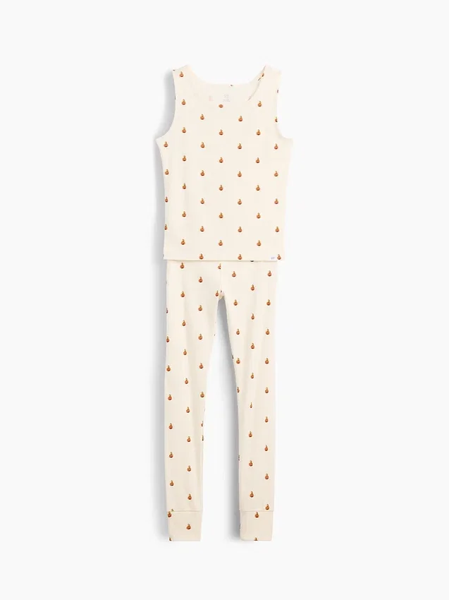 Kids Organic Brushed Cotton Tank & Leggings Pj Set