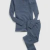 Kids Organic Cotton Henley Pj Set