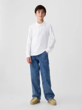 Kids Organic Cotton Uniform Polo Shirt
