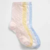 Kids Pointelle Crew Socks (4-Pack)
