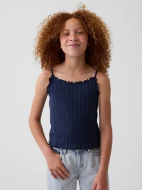 Kids Pointelle Rib Cami