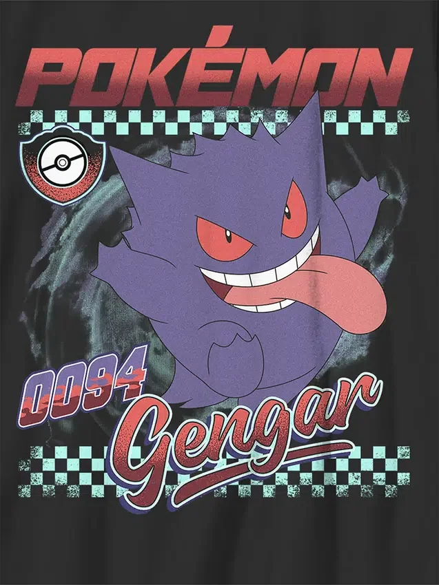 Kids Pokemon Gengar Racer Graphic T-Shirt