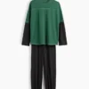 Kids Recycled Colorblock Pj Set