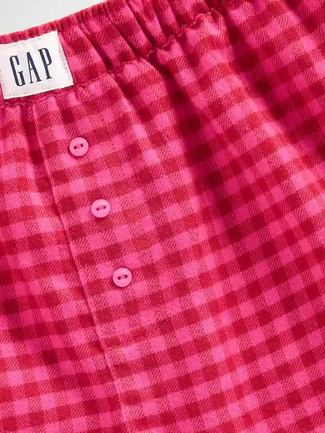 Kids Recycled Flannel Pj Boxer Shorts