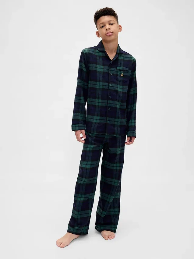 Kids Recycled Flannel Pj Set