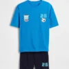 Kids Recycled Oversized Soccer Pj Short Set