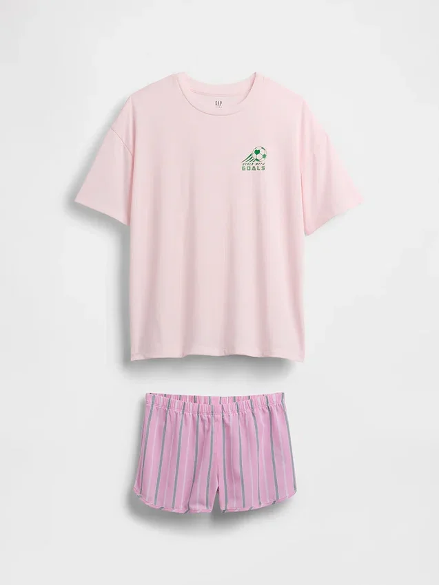 Kids Recycled Pj Short Set