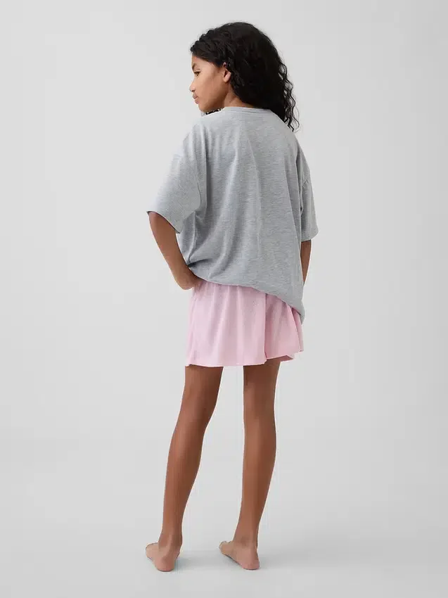 Kids Recycled Pointelle Pj Shorts