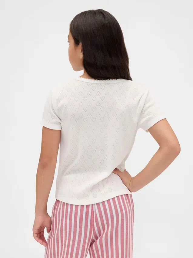 Kids Recycled Pointelle Pj T-Shirt