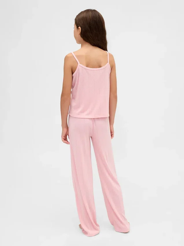 Kids Recycled Pointelle Tank Pj Set