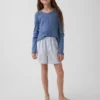 Kids Recycled Poplin Pj Boxer Shorts