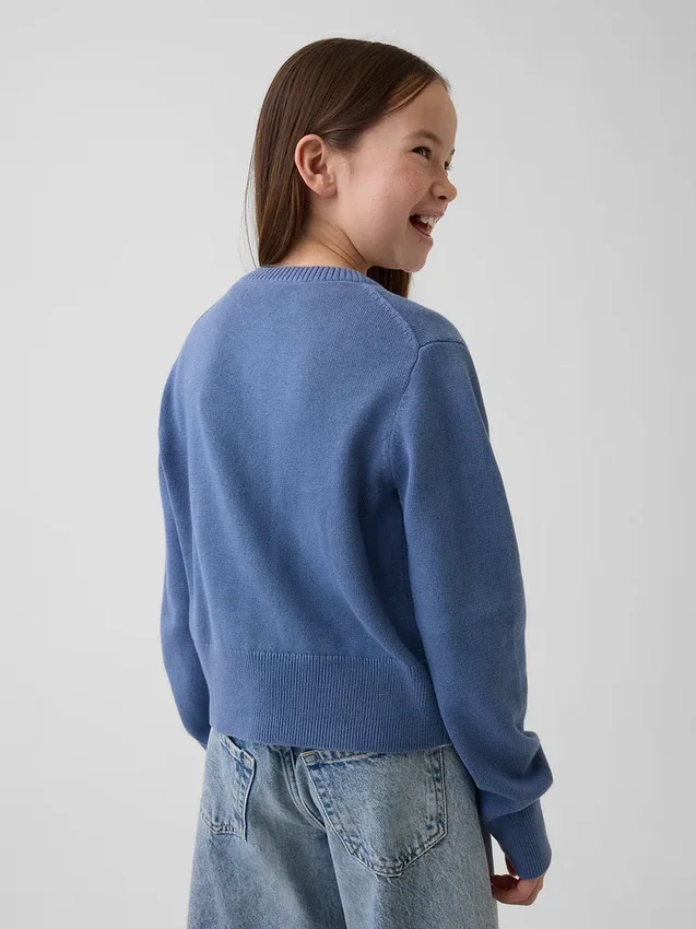 Kids Relaxed Crop Cardigan