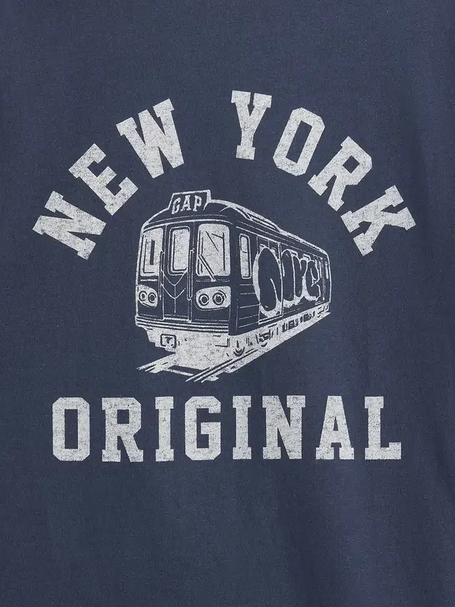 Kids Relaxed New York Graphic Ringer T-Shirt