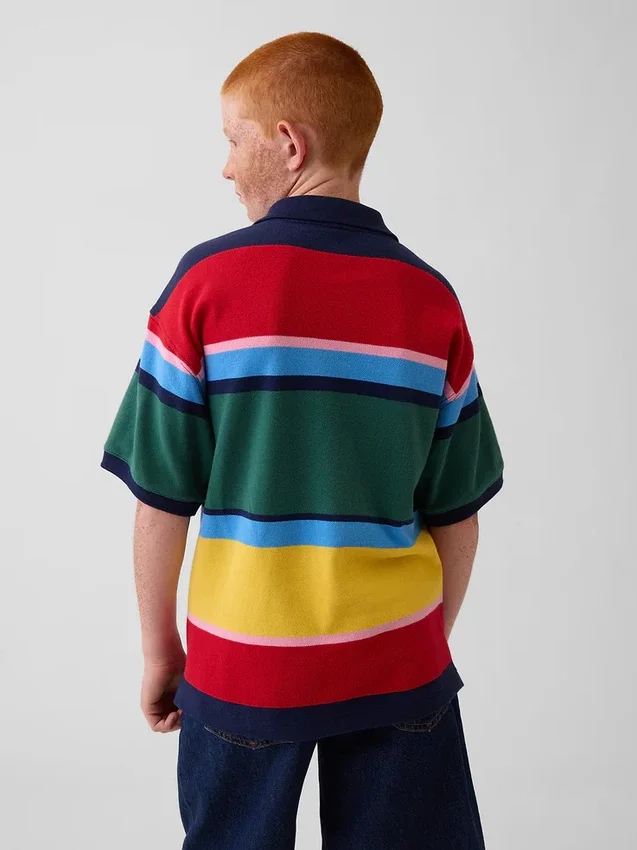 Kids Relaxed Pique Polo Shirt