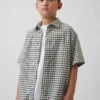 Kids Relaxed Plaid Oxford Shirt
