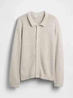 Kids Relaxed Polo Cardigan Sweater
