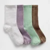 Kids Rib Crew Socks (4-Pack)