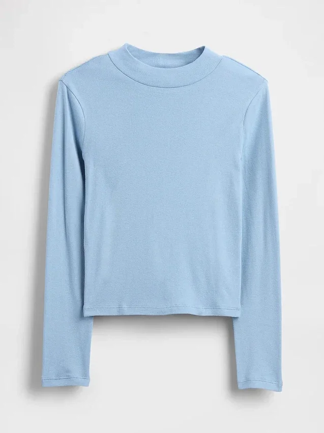 Kids Rib Mockneck T-Shirt