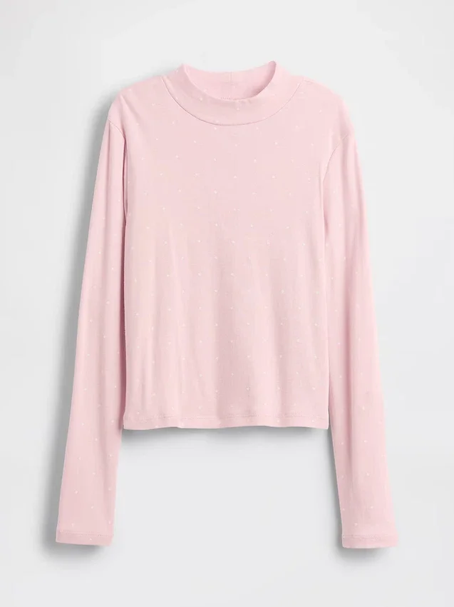 Kids Rib Mockneck T-Shirt