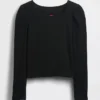 Kids Rib Puff-Sleeve Top