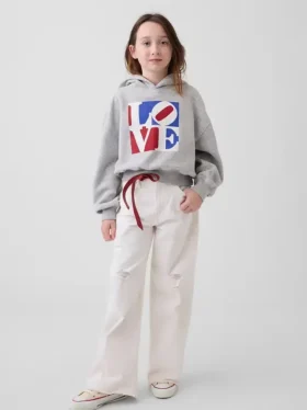 Kids Robert Indiana Love Hoodie