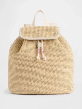 Kids Shimmer Straw Backpack