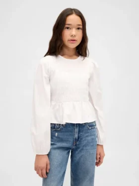 Kids Smocked Peplum Top