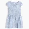 Kids Smocked Print Dress