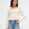 Kids Smocked Square-Neck Top
