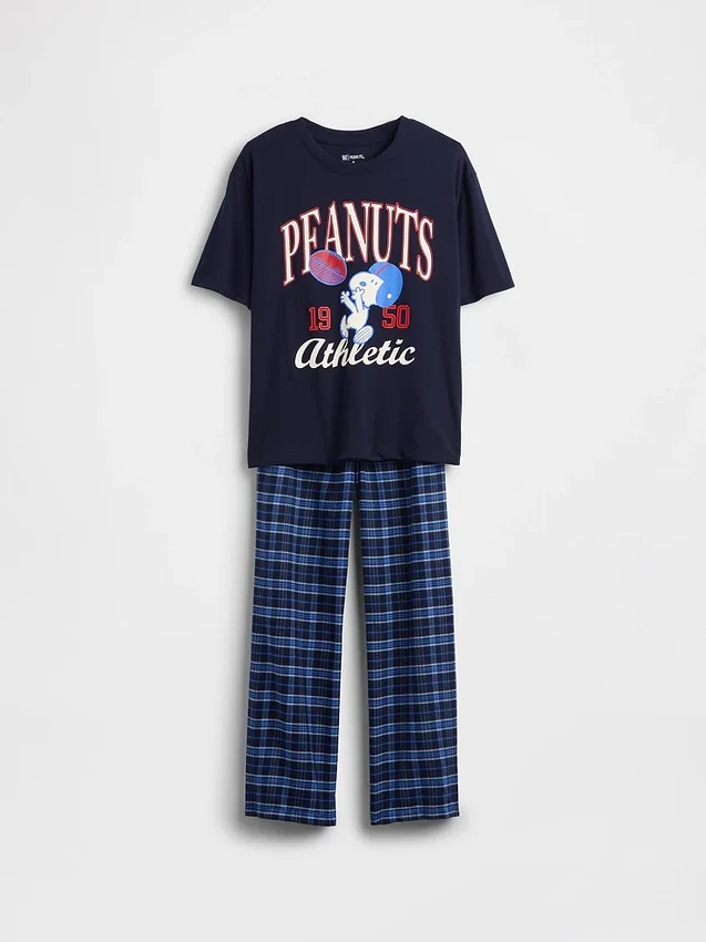 Kids Snoopy Recycled Pj Set
