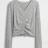 Kids Softspun Rib Ruched Top
