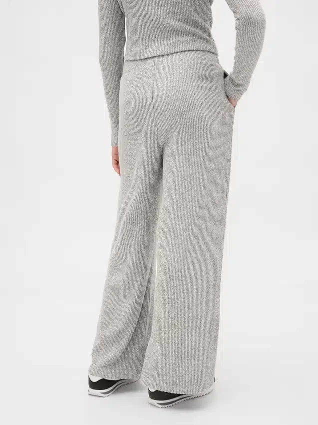 Kids Softspun Rib Wide-Leg Pants
