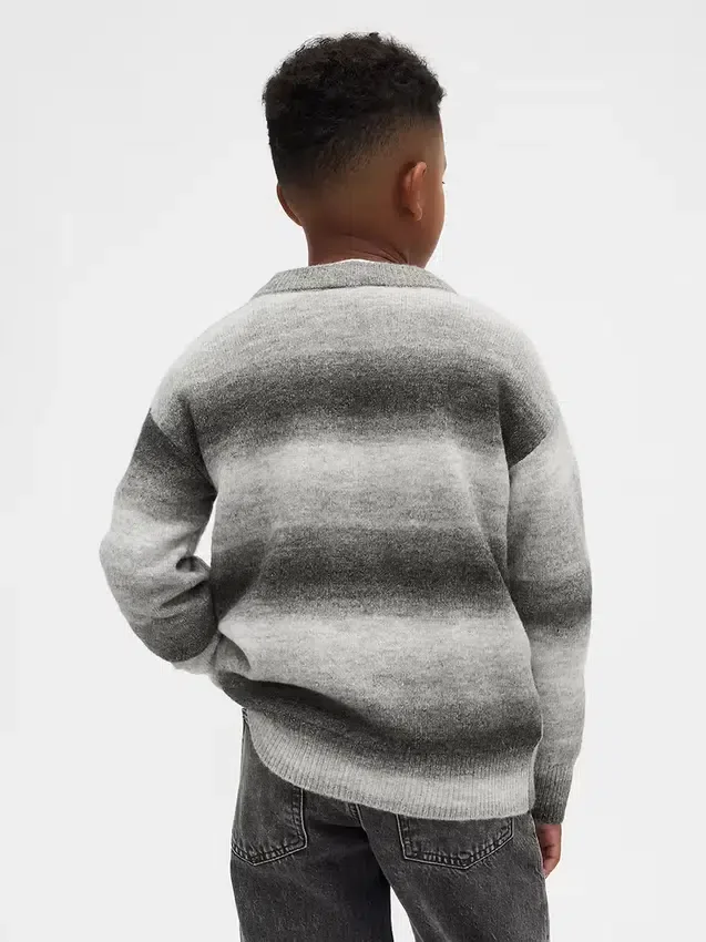 Kids Space-Dye Relaxed Crewneck Sweater