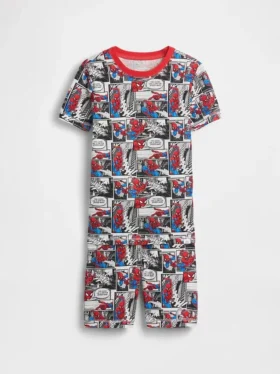 Kids Spider-Man Organic Brushed Cotton Pj Short Set