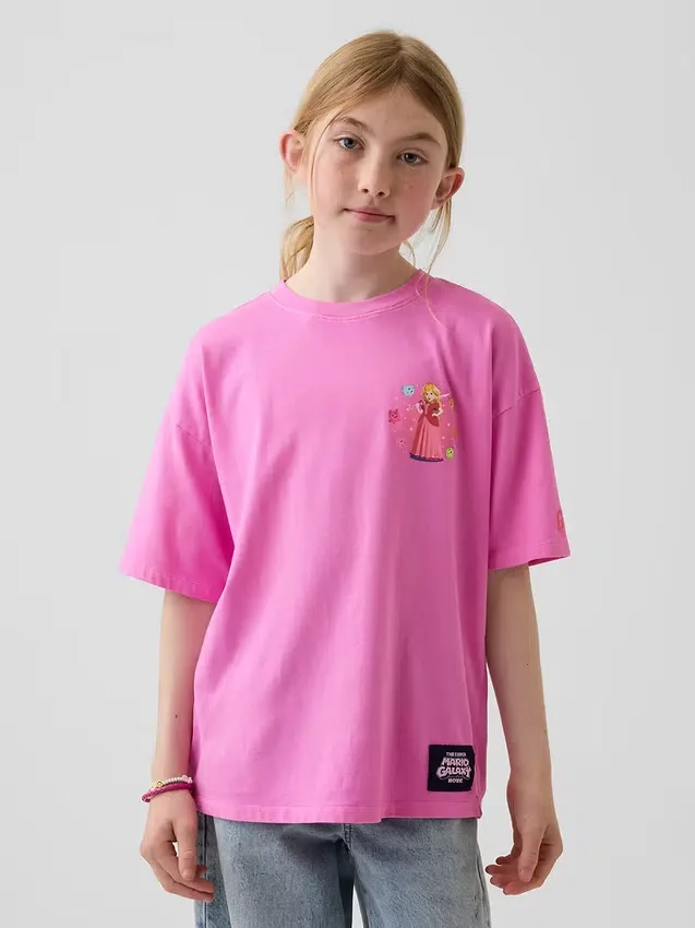 Kids Super Mario Relaxed Graphic T-Shirt