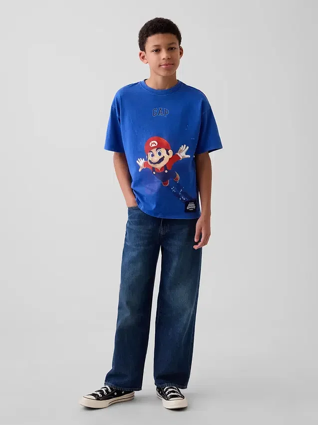 Kids Super Mario Relaxed Graphic T-Shirt