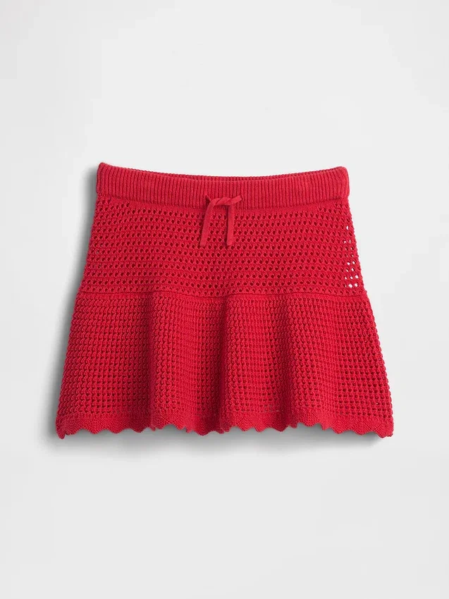 Kids Tiered Crochet Skort