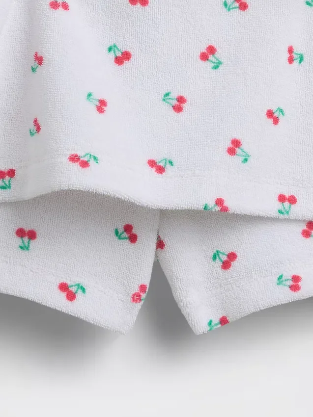Kids Towel Terry Skort Outfit Set