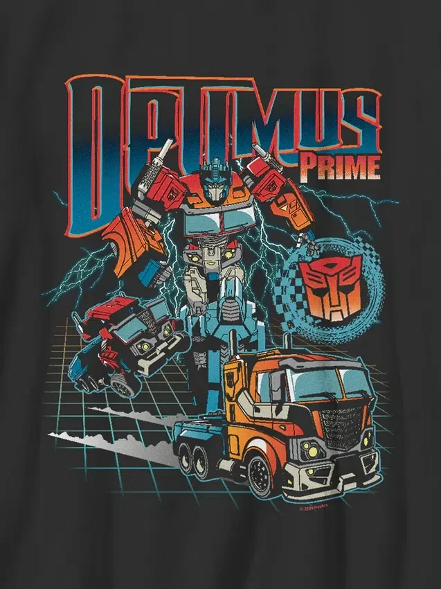 Kids Transformers Optimus Prime Speed Graphic T-Shirt