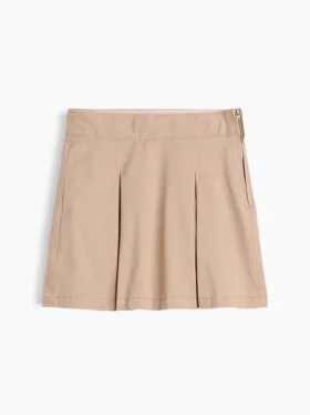 Kids Uniform Pleated Khaki Skort