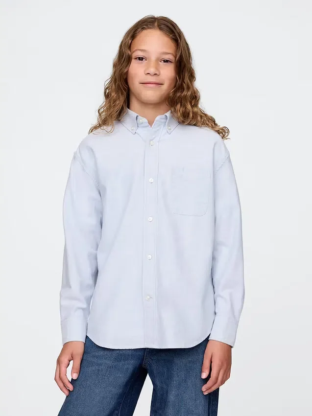 Kids Uniform Relaxed Oxford Shirt