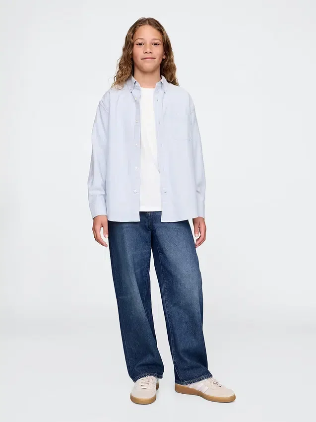 Kids Uniform Relaxed Oxford Shirt