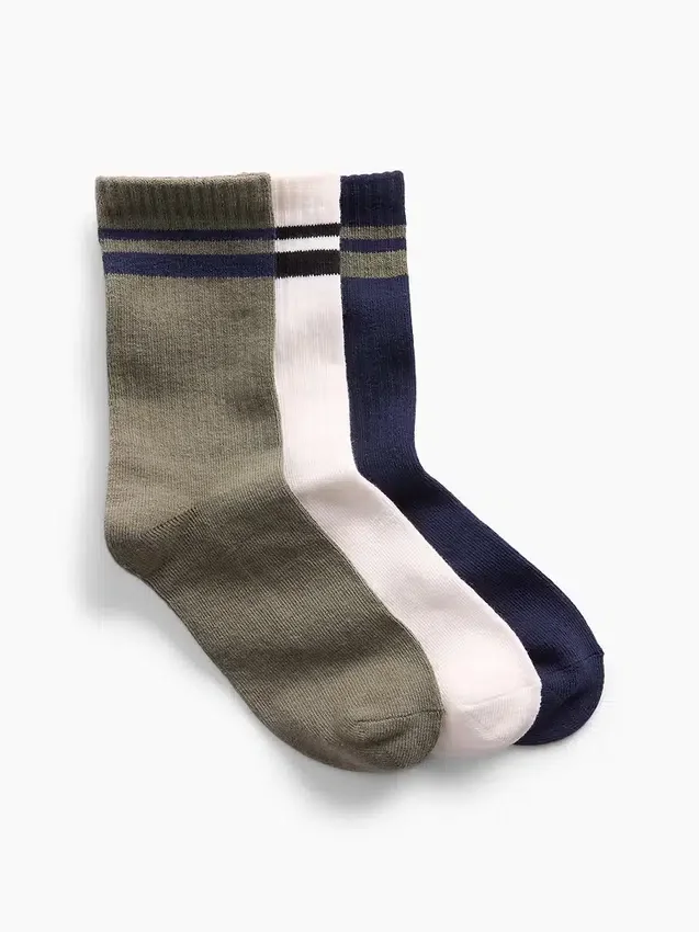 Kids Varsity Crew Socks (3-Pack)
