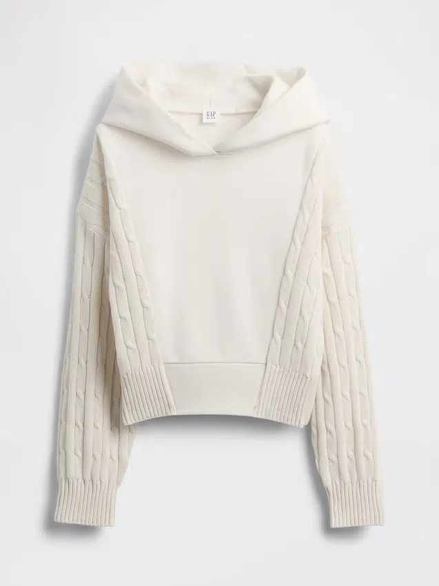 Kids Vintagesoft Mixed Media Hoodie